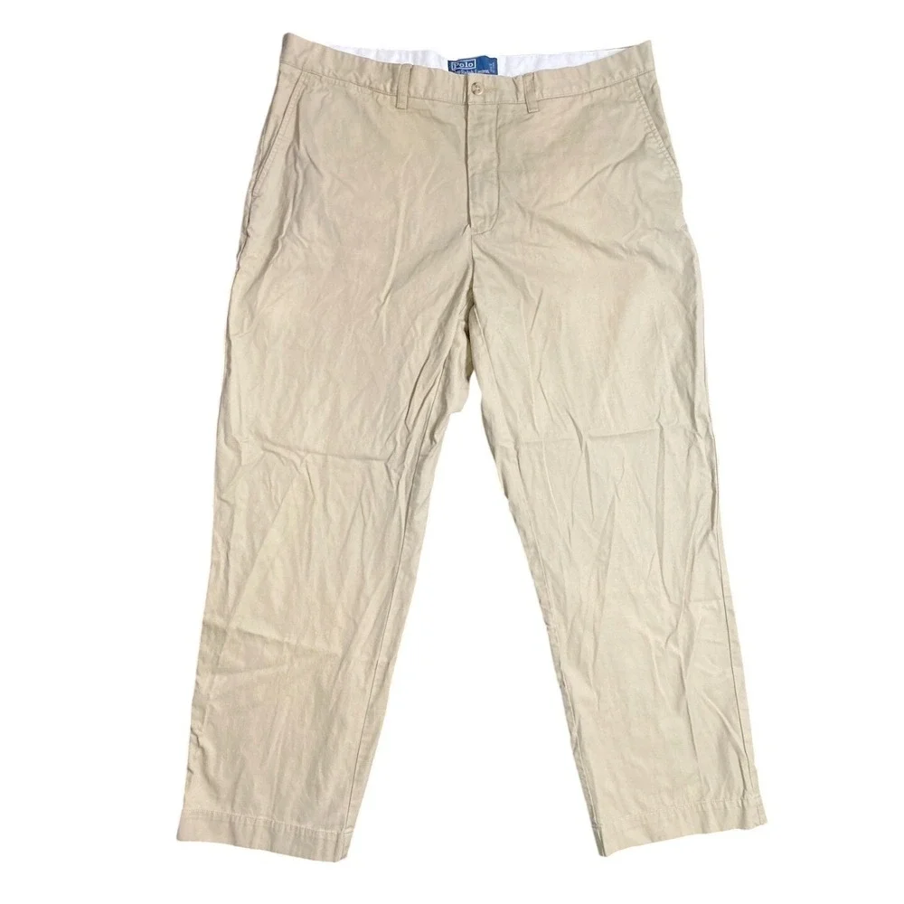 Polo Ralph Lauren Preston Pant Chinos Tan Mens 38x30 Khaki Straight Leg Preppy
